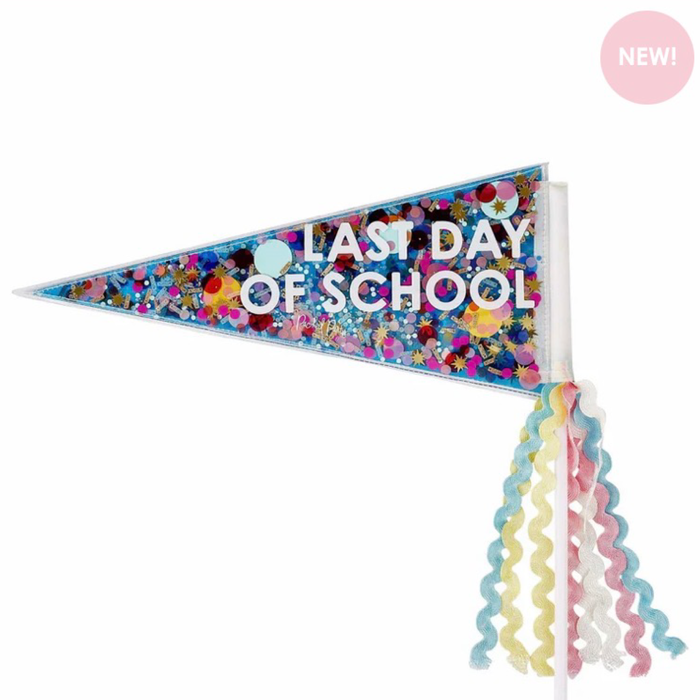 Packed Party Back to School Two-sided Confetti Pennant