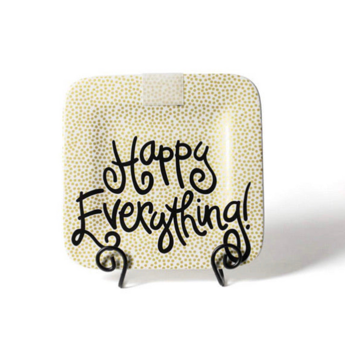 Happy Everything Gold Small Dot Mini Square Platter