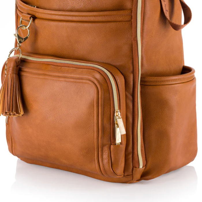 Itzy Ritzy Boss Plus Backpack Diaper Bag - Cognac