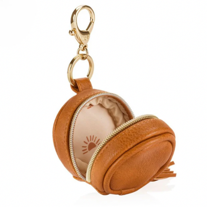 Itzy Ritzy Diaper Bag Charm Pod Keychain - Cognac