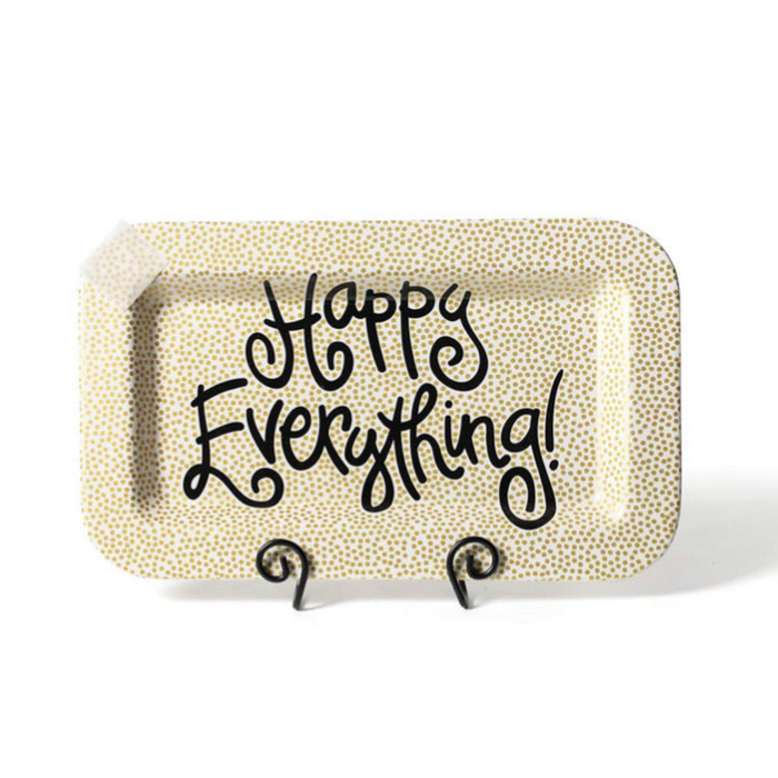 Happy Everything Gold Small Dot Mini Rectangle Platter