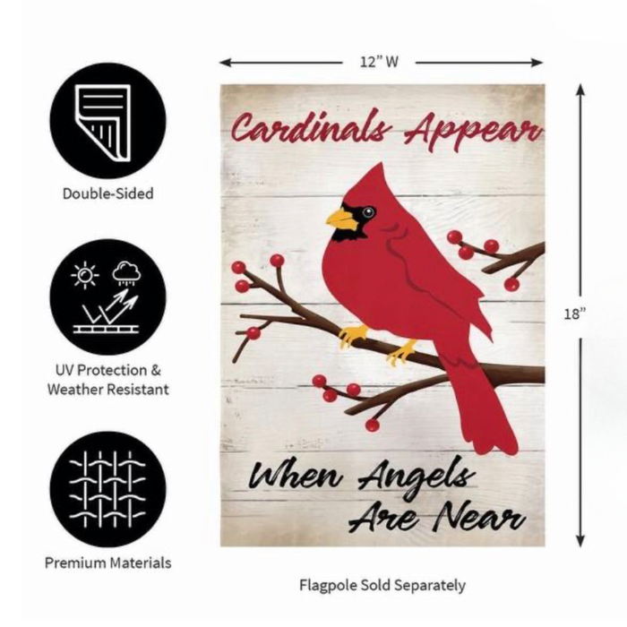 When Angels are Near Applique Garden Flag