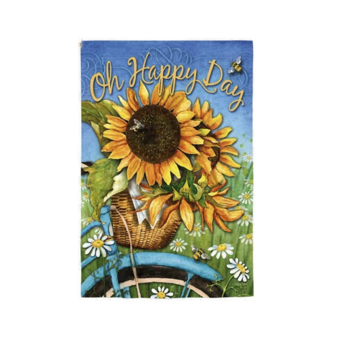 Happy Day Sunflower-Garden Flag