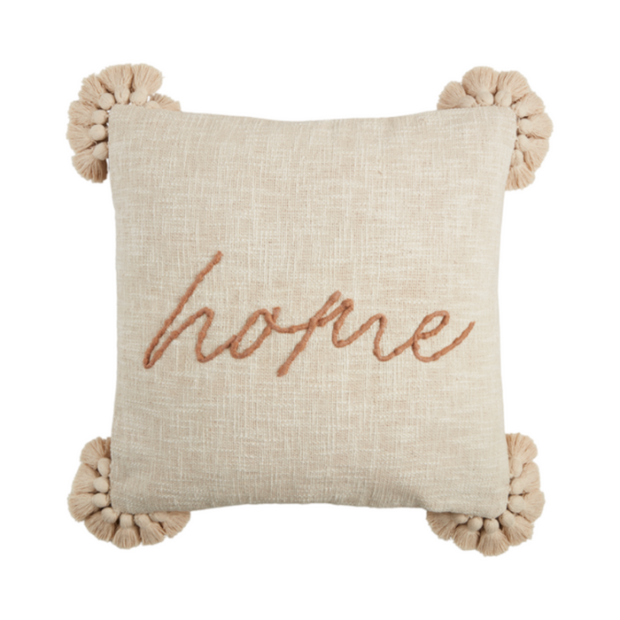 Mud Pie Home Embroidery Pillow