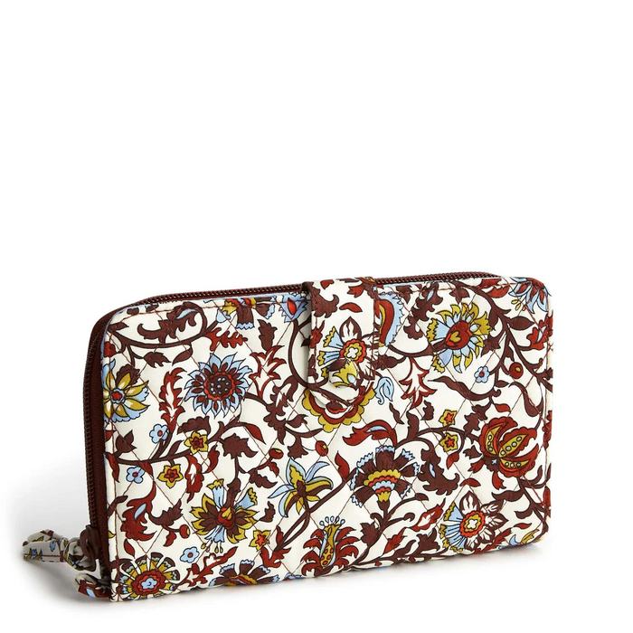 Vera Bradley Large Tab Wallet - Marrakesh Vines Cream