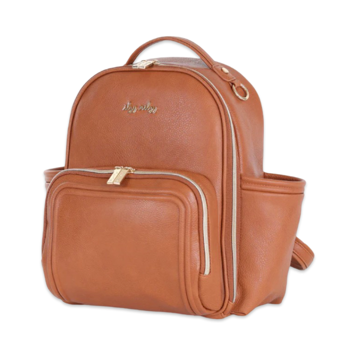 Itzy Ritzy Mini Plus Backpack Diaper Bag - Cognac