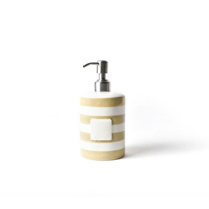 Happy Everything Neutral Stripe Mini Cylinder Soap Pump