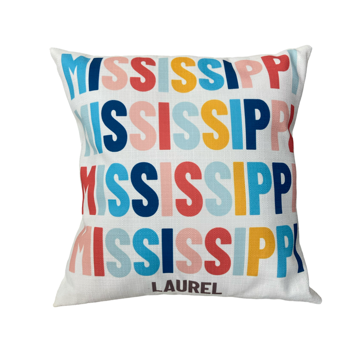 Laurel, Mississippi Outdoor Pillow