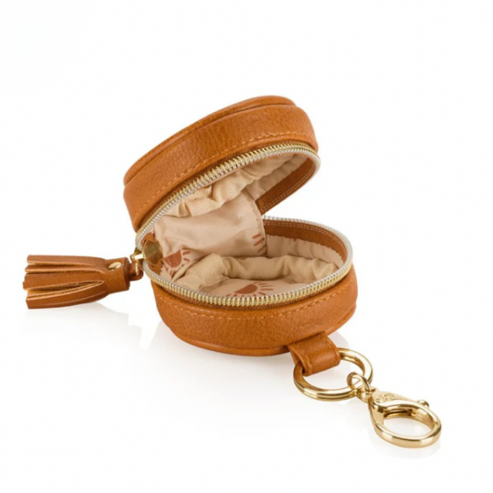 Itzy Ritzy Diaper Bag Charm Pod Keychain - Cognac