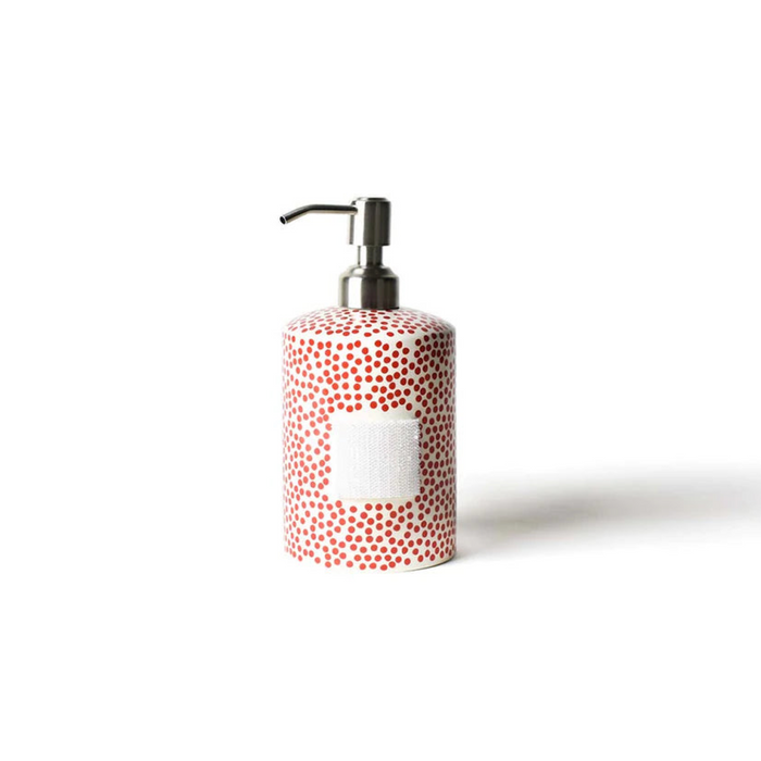 Happy Everything Red Small Dot Mini Cylinder Soap Pump