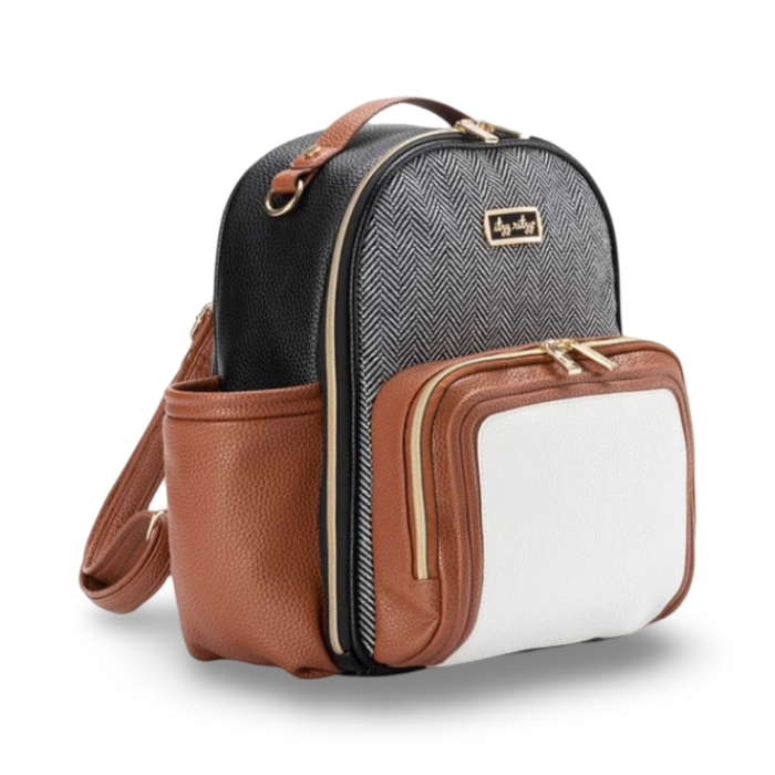 Itzy Ritzy Mini Plus Diaper Bag Backpack - Coffee & Cream