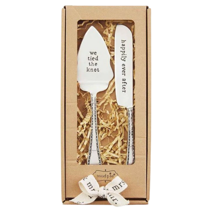 Mud Pie Wedding Cake Utensil Set