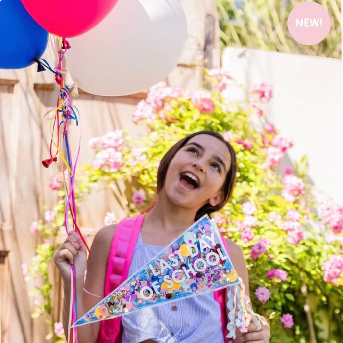 Packed Party Back to School Two-sided Confetti Pennant