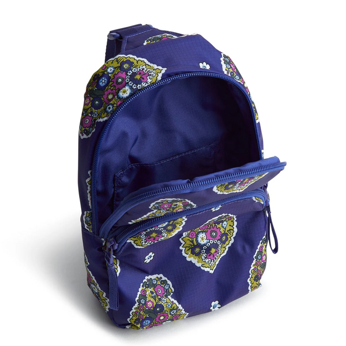 Vera Bradley Small Lorman Sling Backpack : Kew Gardens Blue