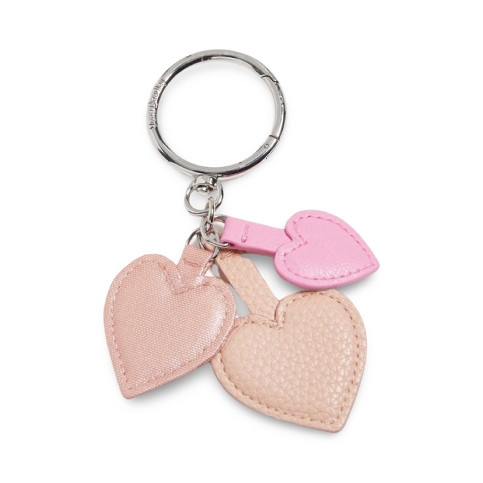 Vera Bradley Tiered Heart Keychain Mon Amour Soft Blush