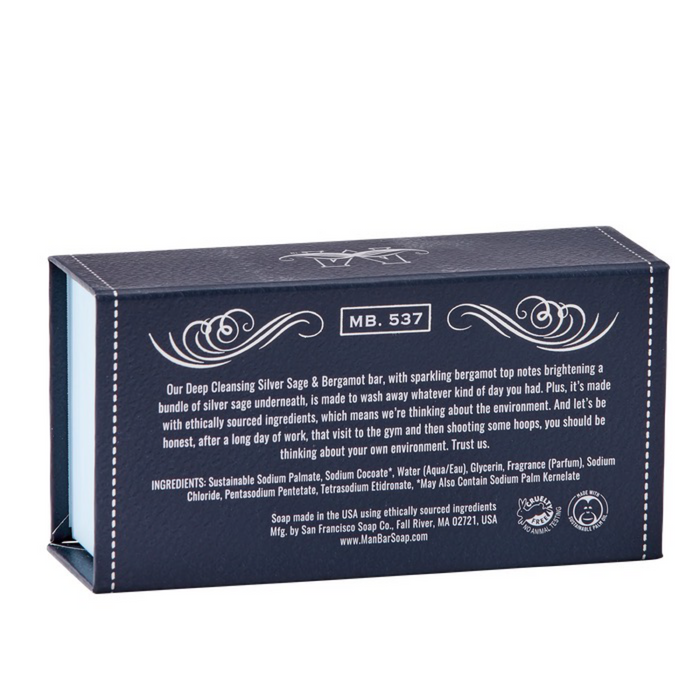 Man Bar Deep Cleansing Silver Sage & Bergamot Fragrance