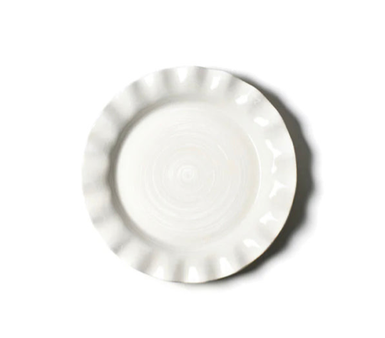 Coton Colors Signature White 11.5” Ruffle Dinner Plate