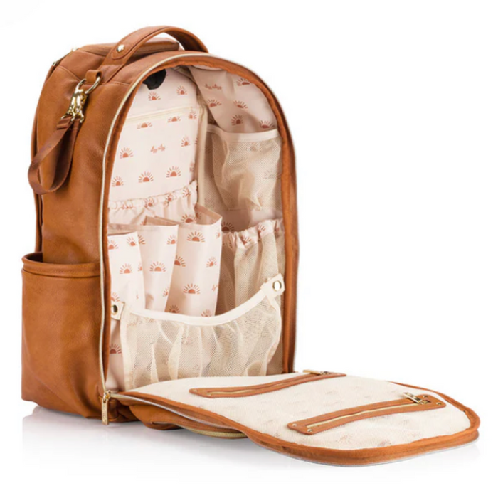 Itzy Ritzy Boss Plus Backpack Diaper Bag - Cognac