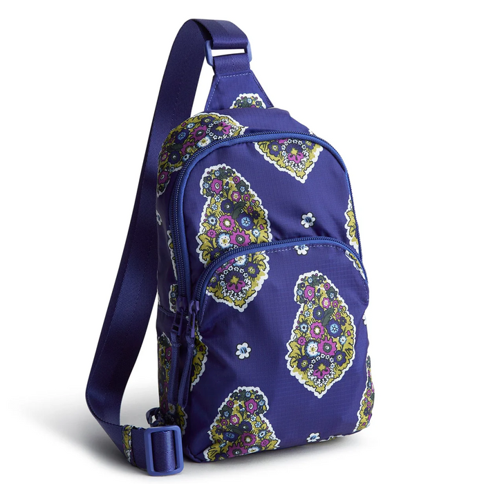 Vera Bradley Small Lorman Sling Backpack : Kew Gardens Blue