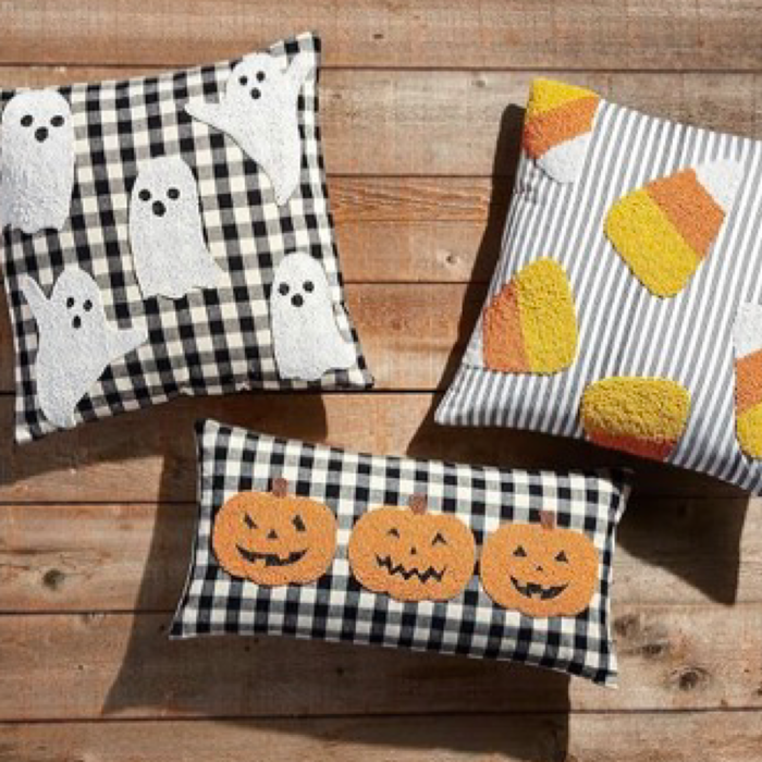 Mud Pie Pumpkin Halloween Pillow