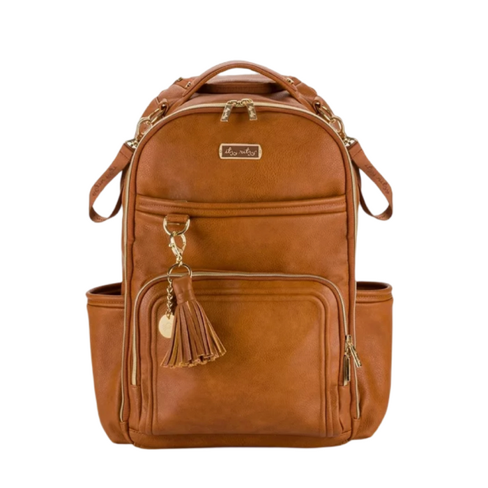 Itzy Ritzy Boss Plus Backpack Diaper Bag - Cognac