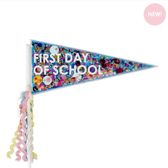 Packed Party Back to School Two-sided Confetti Pennant