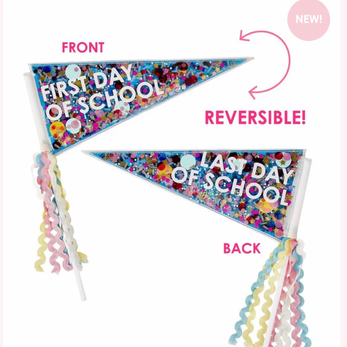 Packed Party Back to School Two-sided Confetti Pennant