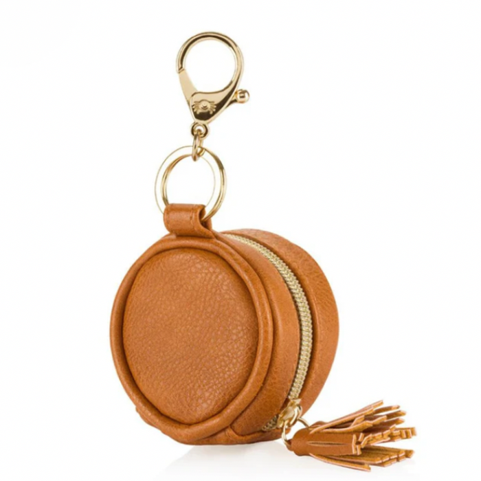 Itzy Ritzy Diaper Bag Charm Pod Keychain - Cognac