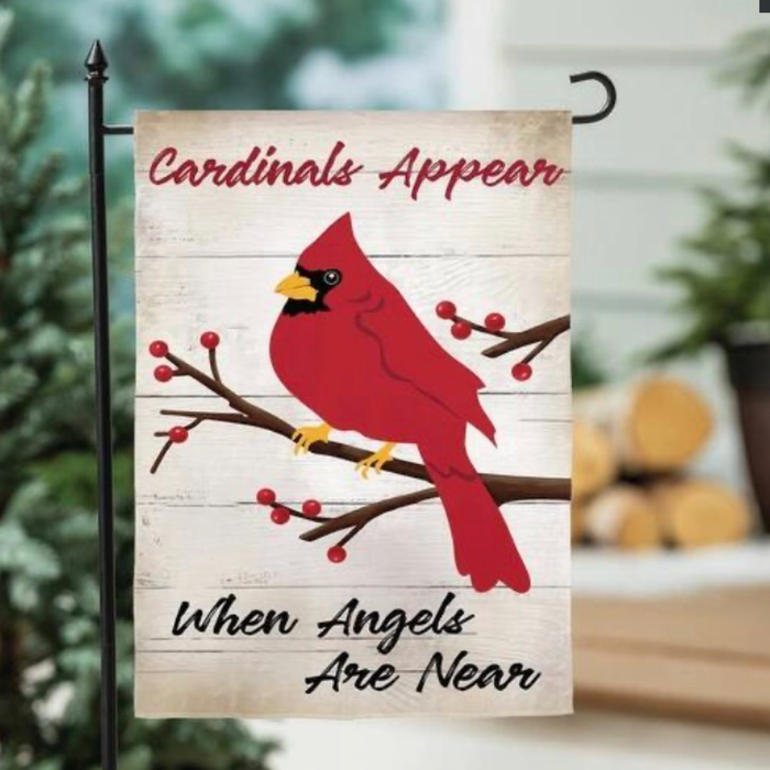 When Angels are Near Applique Garden Flag