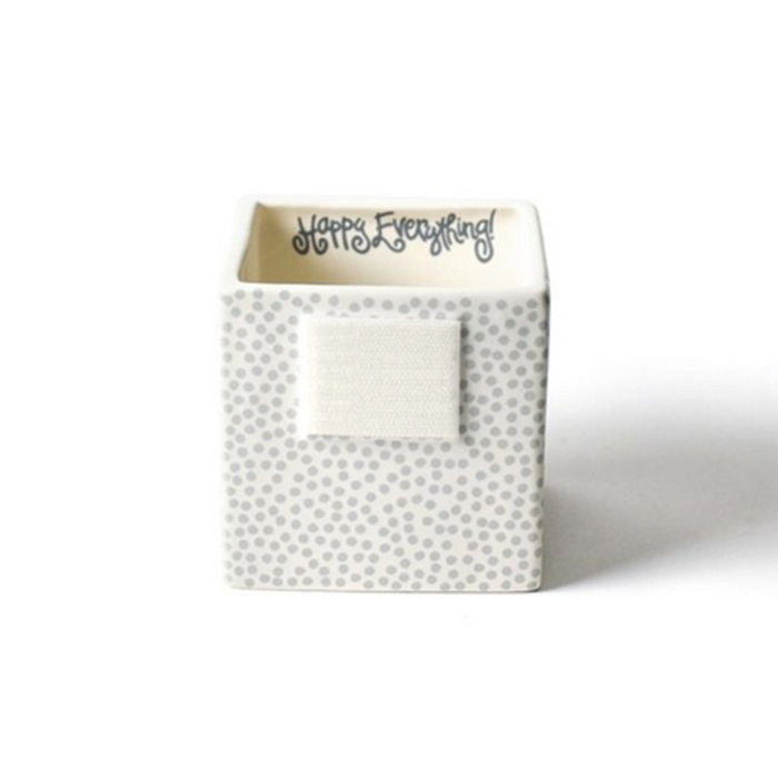 Happy Everything Stone Stripe Mini Nesting Cube Small