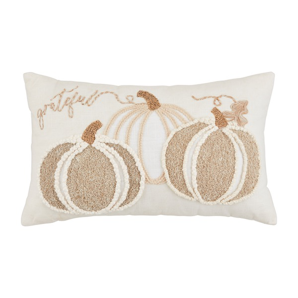 Mud Pie Lumbar Neutral Pumpkin Pillow