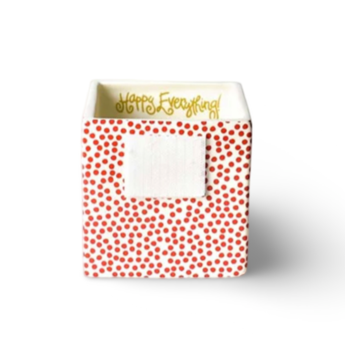 Happy Everything Red Small Dot Mini Nesting Cube Small