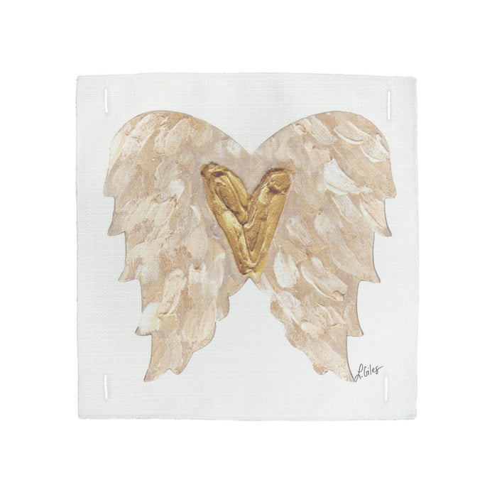 Laura's Gold Angel Wings Square Pillow Swap