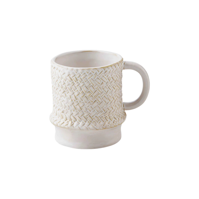 Mud Pie Weave Stoneware Mug