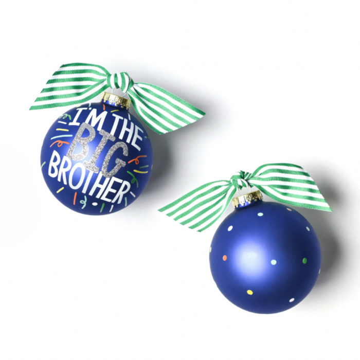 Coton Colors "Big Brother" Popper Glass Ornament