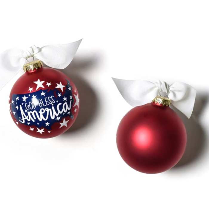 Coton Colors "God Bless America" Glass Ornament