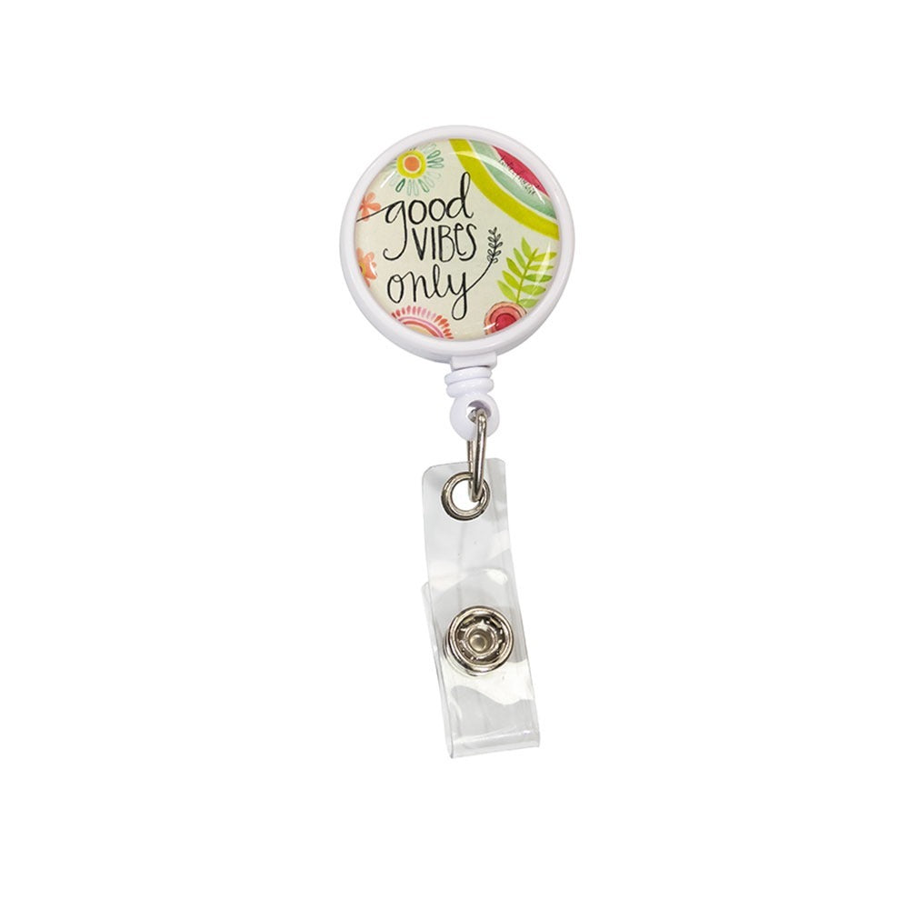 Good Vibes Only Badge Reel — Rubies Home Furnishings