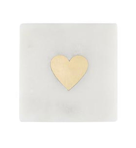 Mud Pie Large Marble Wood Heart Platter